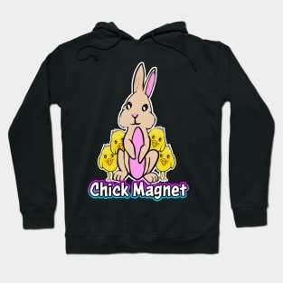 Bunny Chick Magnet White Hoodie